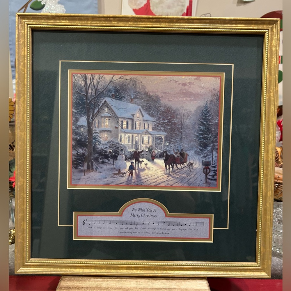 14”x14” Thomas Kincaid “Home for the Holidays” Framed Print